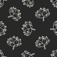 flower doodle seamless pattern background N93