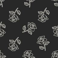 flower doodle seamless pattern background N95