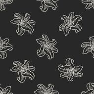 flower doodle seamless pattern background N98