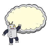 cartoon robot with space for text cloud N4