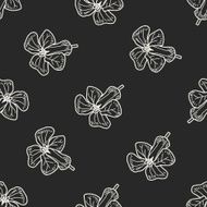 flower doodle seamless pattern background N99