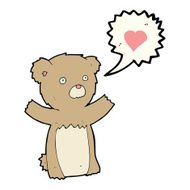 cartoon teddy bear with love heart N7