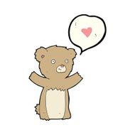 cartoon teddy bear with love heart N8