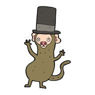 cartoon monkey in top hat N8