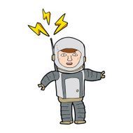 cartoon space man N16