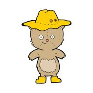 cartoon bear in hat N95