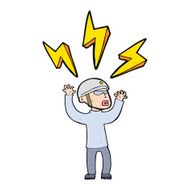 cartoon stressed out cyclist man N4