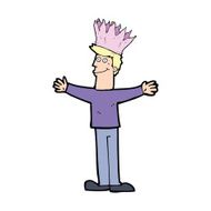 cartoon man in paper hat N4