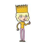 cartoon person wearing crown N63