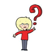 cartoon confused woman N19
