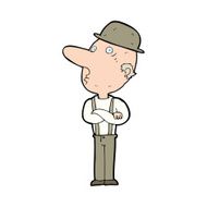cartoon man in hat N28