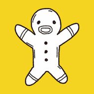 gingerbread man doodle N17