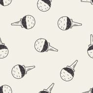 golf doodle seamless pattern background