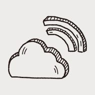 internet cloud doodle drawing N53