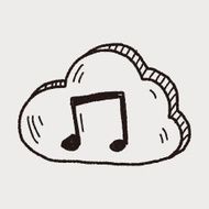 internet cloud doodle drawing N54