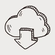 internet cloud doodle drawing N56