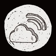 internet cloud doodle drawing N65