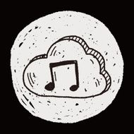 internet cloud doodle drawing N66
