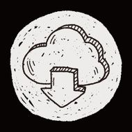 internet cloud doodle drawing N68