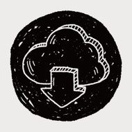 internet cloud doodle drawing N74