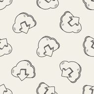 internet cloud doodle drawing N76