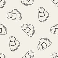 internet cloud doodle drawing N78