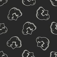 internet cloud doodle drawing N82