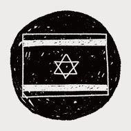 Israel flag doodle N6