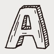 letter a doodle N3