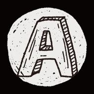letter a doodle N5