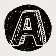 letter a doodle N6