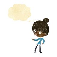 cartoon woman pointing with thought bubble N3
