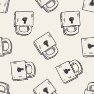 lock doodle drawing N16