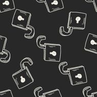 lock doodle drawing N19