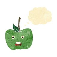 cartoon apple with thought bubble N2