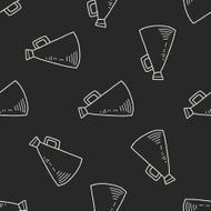 loudspeaker doodle seamless pattern background