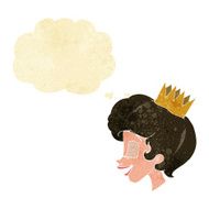 cartoon princess with thought bubble N2