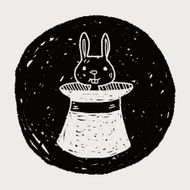 magic rabbit doodle drawing N11