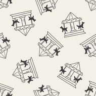 Merry to go doodle seamless pattern background