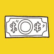 money doodle drawing N9