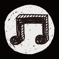 music note doodle drawing N27