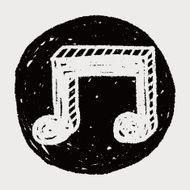 music note doodle drawing N28