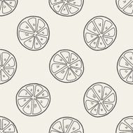 orange doodle seamless pattern background