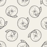 orange doodle seamless pattern background N2