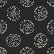 orange doodle seamless pattern background N3