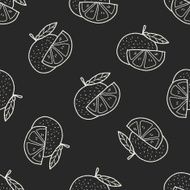 orange doodle seamless pattern background N4