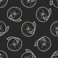 orange doodle seamless pattern background N5