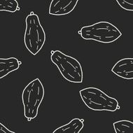 papaya doodle seamless pattern background N2
