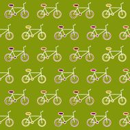 Seamless background with hand drawn bikes