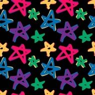 seamless stars pattern in retro color N2